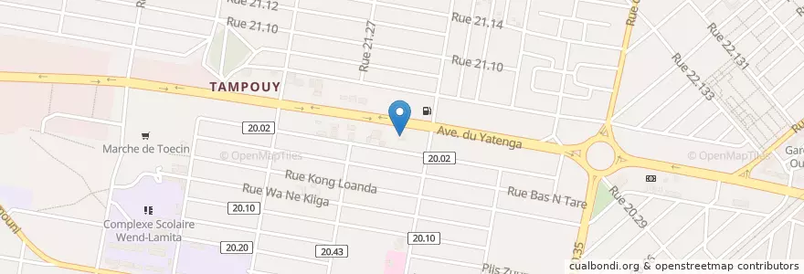 Mapa de ubicacion de Lycee Prive la Reference en 布基纳法索, Centre, Kadiogo, 瓦加杜古.