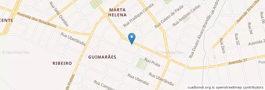Mapa de ubicacion de Restaurante Paladar en Brasil, Região Sudeste, Minas Gerais, Região Geográfica Intermediária De Uberlândia, Microrregião Ituiutaba, Ituiutaba.