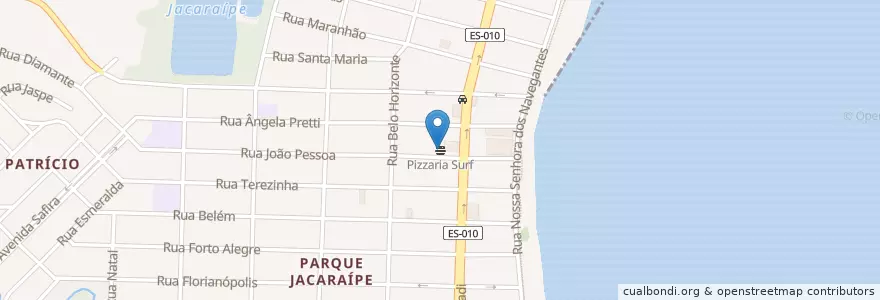 Mapa de ubicacion de Pizzaria Surf en برزیل, منطقه جنوب شرقی برزیل, اسپیریتو سانتو, Região Geográfica Intermediária De Vitória, Região Metropolitana Da Grande Vitória, Microrregião Vitória, Serra.