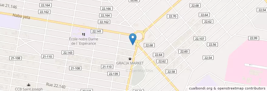 Mapa de ubicacion de Station SHELL en Burquina Faso, Centre, Kadiogo, Ouagadougou.