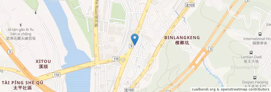 Mapa de ubicacion de 奄兵衛日本料理 en Taiwan, Neu-Taipeh, Xindian.