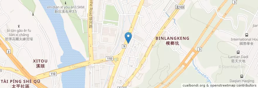 Mapa de ubicacion de 淨光素食館 en تايوان, تايبيه الجديدة, 新店區.