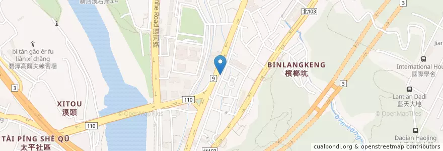 Mapa de ubicacion de 光明街鹽酥雞 en 臺灣, 新北市, 新店區.