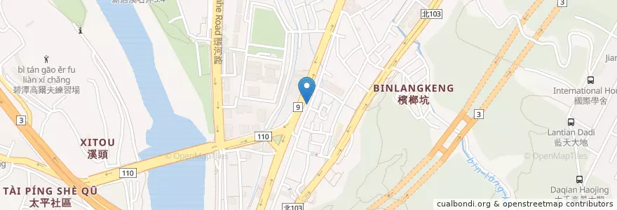 Mapa de ubicacion de 北鴨鴨肉羹 en Taiwan, Nuova Taipei, Distretto Di Xindian.