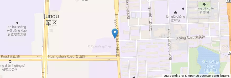 Mapa de ubicacion de 中国银行 en 中国, 安徽省, 合肥市, 包河区 (Baohe), 合肥市区, 包公街道.