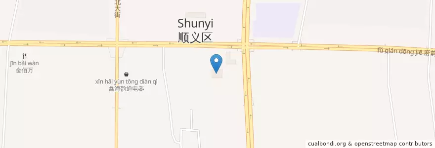Mapa de ubicacion de 顺义区医院 en 中国, 北京市, 河北省, 顺义区 / Shunyi.