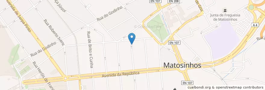 Mapa de ubicacion de daTerra Matosinhos en البرتغال, المنطقة الشمالية (البرتغال), Área Metropolitana Do Porto, بورتو, Matosinhos, Matosinhos E Leça Da Palmeira.
