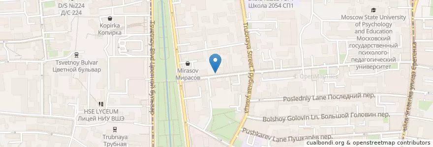 Mapa de ubicacion de Absolyut Bank en Russia, Central Federal District, Moscow, Central Administrative Okrug, Meshchansky District.