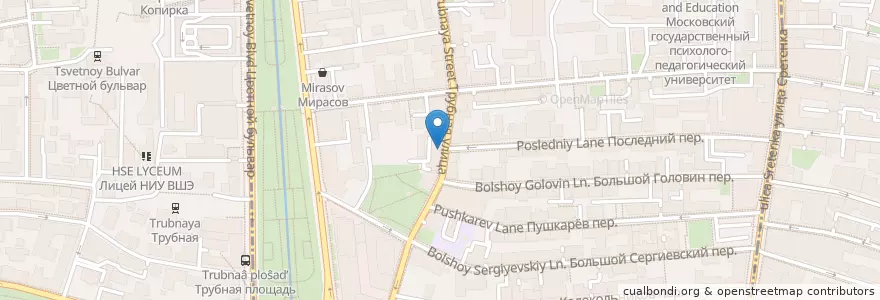 Mapa de ubicacion de Пан Запекан en Rusland, Centraal Federaal District, Moskou, Центральный Административный Округ, Мещанский Район.
