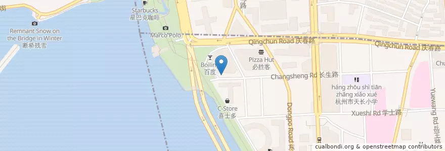 Mapa de ubicacion de Joy's en China, Zhejiang, Hangzhou City, Shangcheng District, 湖滨街道.