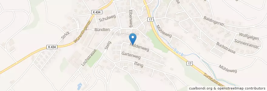 Mapa de ubicacion de Endingen en سويسرا, Aargau, Bezirk Zurzach, Endingen.