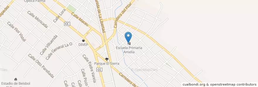 Mapa de ubicacion de Escuela Primaria Amelia en Küba, Santiago De Cuba, Palma Soriano, Ciudad De Palma Soriano.