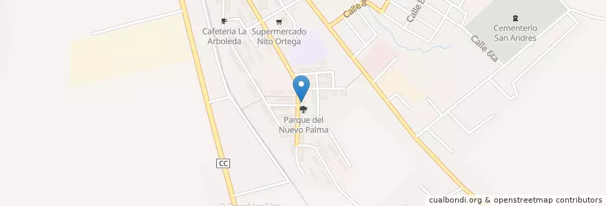 Mapa de ubicacion de Hogar de Anciano Nito Ortega en 古巴, Santiago De Cuba, Palma Soriano, Ciudad De Palma Soriano.