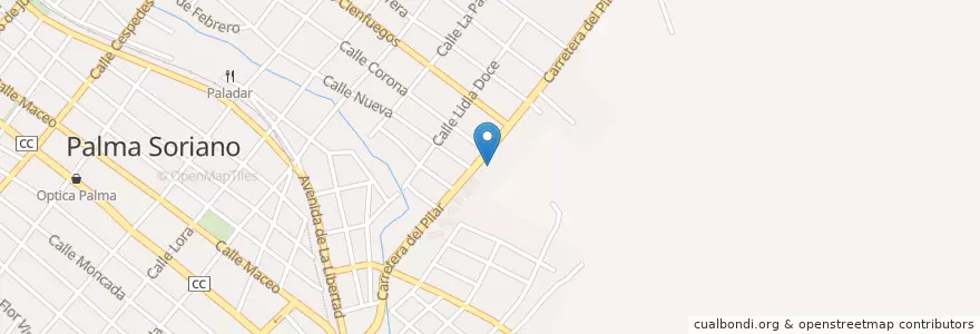 Mapa de ubicacion de Terminal de Omnibus Carretera del Pilar en Küba, Santiago De Cuba, Palma Soriano, Ciudad De Palma Soriano.