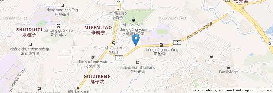 Mapa de ubicacion de 炸老大 en تایوان, 新北市, 淡水區.