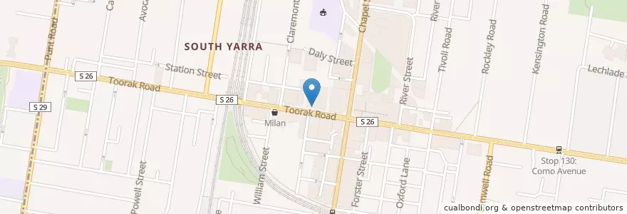 Mapa de ubicacion de Urban Provedore en Avustralya, Victoria, City Of Stonnington.