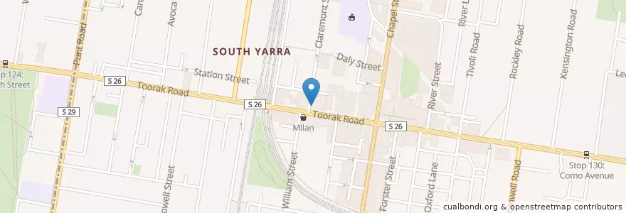 Mapa de ubicacion de BOM en Austrália, Victoria, City Of Stonnington.