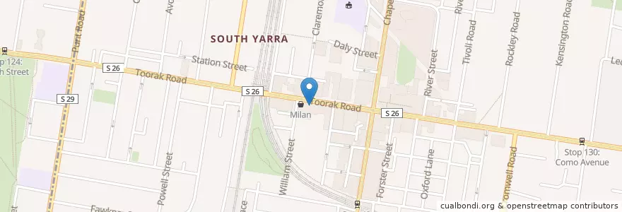 Mapa de ubicacion de Smile Thai en Australië, Victoria, City Of Stonnington.