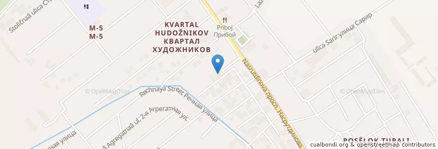 Mapa de ubicacion de Банкетный зал Дагестан en روسيا, منطقة شمال القوقاز الفيدرالية, Дагестан, Городской Округ Махачкала.