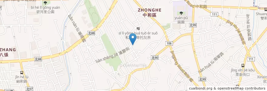 Mapa de ubicacion de 紫的寶 en Taïwan, Nouveau Taipei, Chungho.