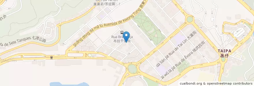 Mapa de ubicacion de 仁輝藥房 Farmácia Yan Fai en China, Guangdong, Macau, Taipa, Zhuhai City, 嘉模堂區 Nossa Senhora Do Carmo, Coloane, Xiangzhou District, 聖方濟各堂區.
