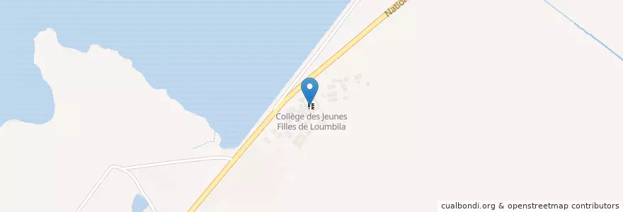 Mapa de ubicacion de Collège des Jeunes Filles de Loumbila en Burkina Faso, Plateau-Central, Oubritenga, Loumbila.
