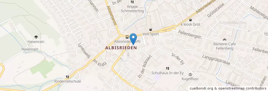 Mapa de ubicacion de Migros Albisrieden en Schweiz/Suisse/Svizzera/Svizra, Zürich, Bezirk Zürich, Zürich.