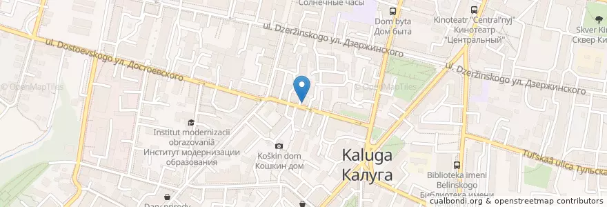 Mapa de ubicacion de Адвокатский кабинет en Russland, Föderationskreis Zentralrussland, Oblast Kaluga, Городской Округ Калуга.