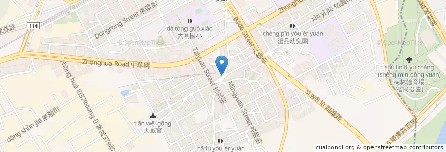Mapa de ubicacion de 限時普通雙用信筒 en Tayvan, 新北市, 樹林區.