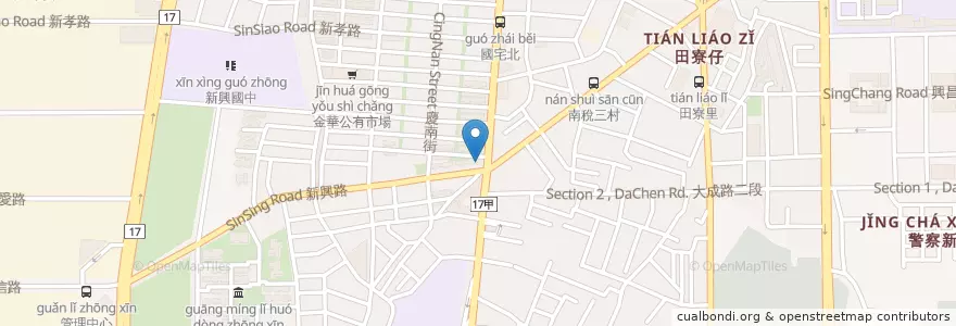 Mapa de ubicacion de 小陳海產 en 타이완, 타이난 시, 난구.