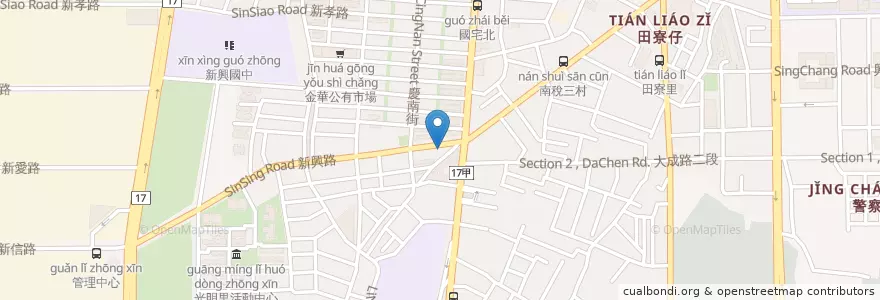 Mapa de ubicacion de 阿美牛肉湯 en Taiwan, 臺南市, 南區.