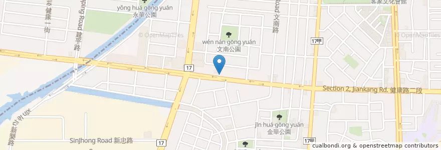 Mapa de ubicacion de 板塊牛排 en 臺灣, 臺南市, 南區.