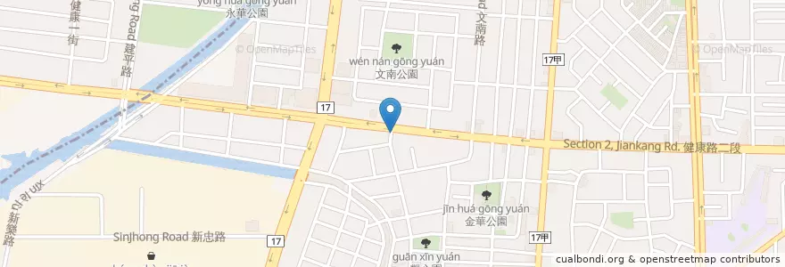 Mapa de ubicacion de 老拓音樂餐廳 en 臺灣, 臺南市, 南區.