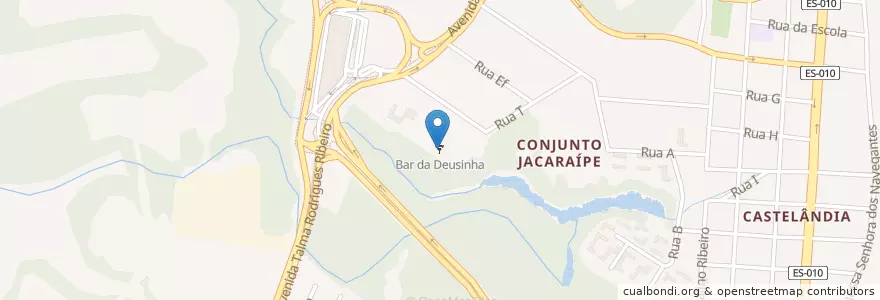 Mapa de ubicacion de Bar da Deusinha en ブラジル, 南東部地域, エスピリト サント, Região Geográfica Intermediária De Vitória, Região Metropolitana Da Grande Vitória, Microrregião Vitória, セラ.
