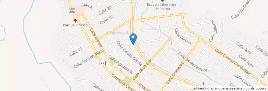 Mapa de ubicacion de Placita La Avenida en Kuba, Santiago De Cuba, Palma Soriano, Ciudad De Palma Soriano.