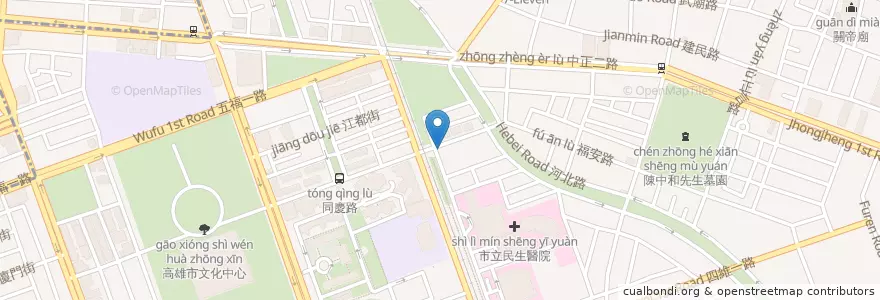 Mapa de ubicacion de Chir Chir 炸雞 en 臺灣, 高雄市, 苓雅區.