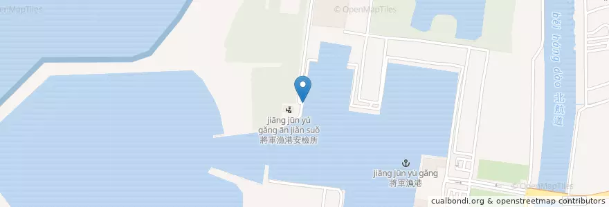 Mapa de ubicacion de 將軍漁港 en تايوان, تاينان, 將軍區.