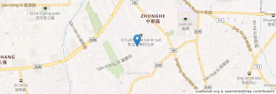 Mapa de ubicacion de 真耶穌教會 en Taiwan, New Taipei, Zhonghe District.