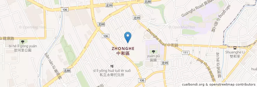 Mapa de ubicacion de 斗六魷魚羹 en Taiwan, 新北市, 中和區.