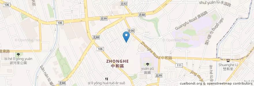 Mapa de ubicacion de 精緻全自助餐 en 타이완, 신베이 시, 중허 구.