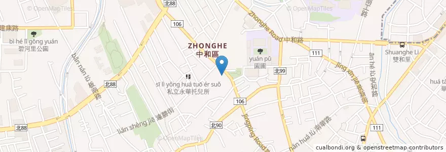 Mapa de ubicacion de 中和明師中醫 en Taiwan, 新北市, 中和區.