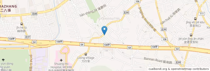 Mapa de ubicacion de 錢都日式涮涮鍋 en Tayvan, 新北市, 中和區.