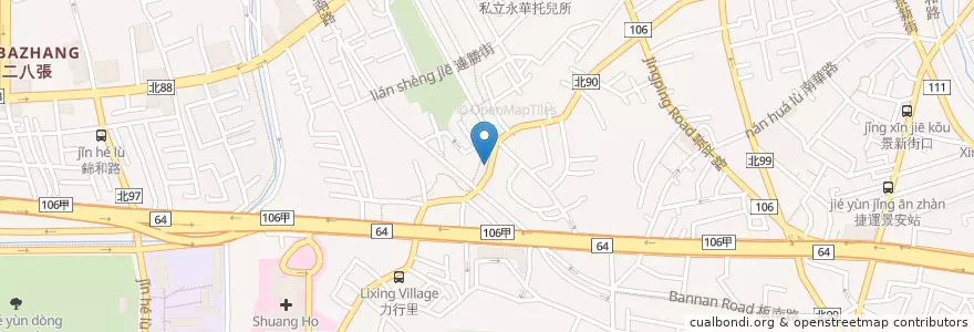 Mapa de ubicacion de 老家便當 en Taiwan, New Taipei, Zhonghe District.