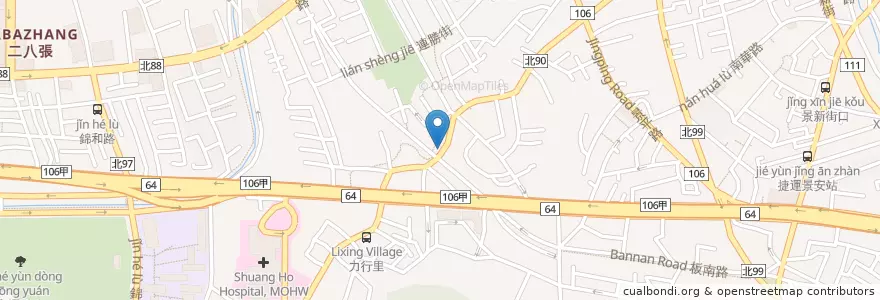 Mapa de ubicacion de 豬媽媽 en تایوان, 新北市, 中和區.