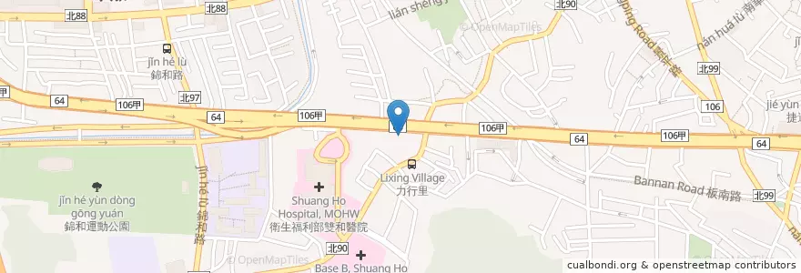 Mapa de ubicacion de 中和中正路郵局 en Taïwan, Nouveau Taipei, Chungho.