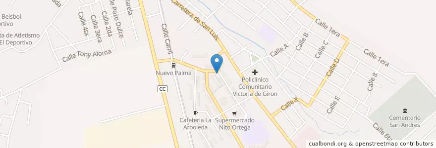 Mapa de ubicacion de Consultorio Medico Nito 2 en کوبا, Santiago De Cuba, Palma Soriano, Ciudad De Palma Soriano.