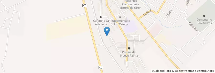 Mapa de ubicacion de Consultorio Medico Nito 6 en Куба, Сантьяго-Де-Куба, Palma Soriano, Ciudad De Palma Soriano.
