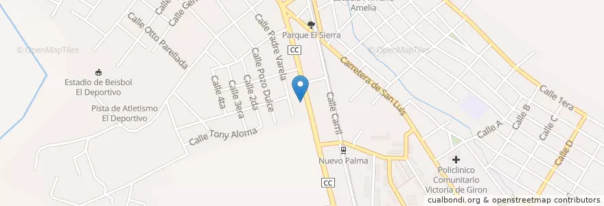 Mapa de ubicacion de Oficina de Registro Civil en كوبا, Santiago De Cuba, Palma Soriano, Ciudad De Palma Soriano.