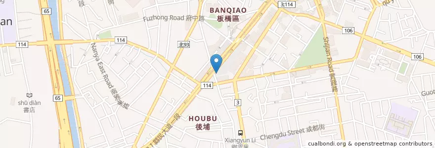 Mapa de ubicacion de 板橋後站 en Taiwan, 新北市, 板橋區.
