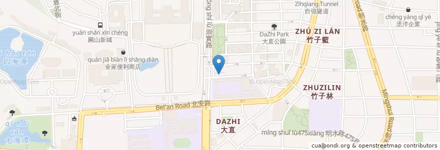 Mapa de ubicacion de 水餃之家 en 臺灣, 新北市, 臺北市, 中山區.
